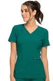 Cherokee iflex Womens V-neck Knit Panel Scrub Top