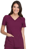 Cherokee iflex Womens V-neck Knit Panel Scrub Top