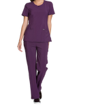 Cherokee Infinity Womens Round Neck Scrub Top