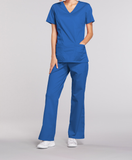 Cherokee Stretch Womens Mock Wrap Scrub Top